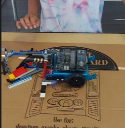 A picture of a student coding